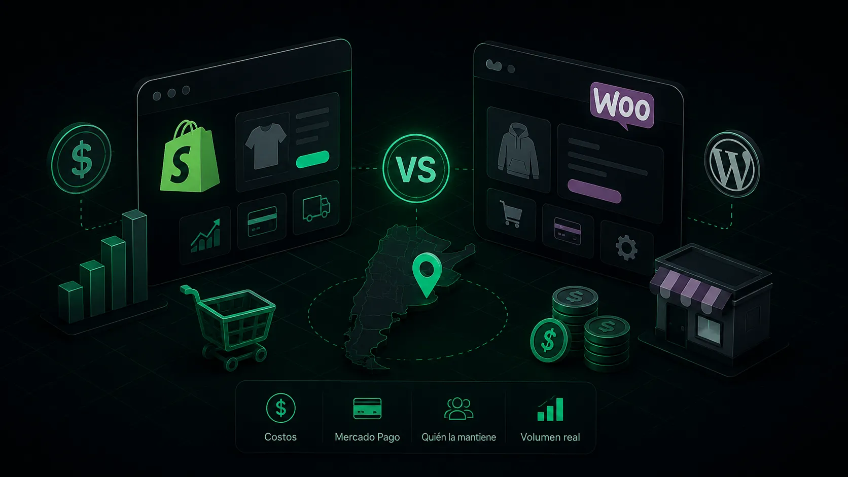 Shopify vs WooCommerce vs tienda a medida en Argentina